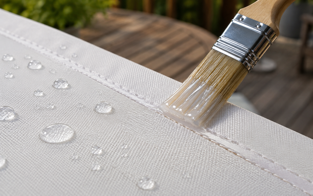 How to Waterproof an Outdoor Canopy: 11 Easy Ideas for Better Rain Protection 2 seam sealer application