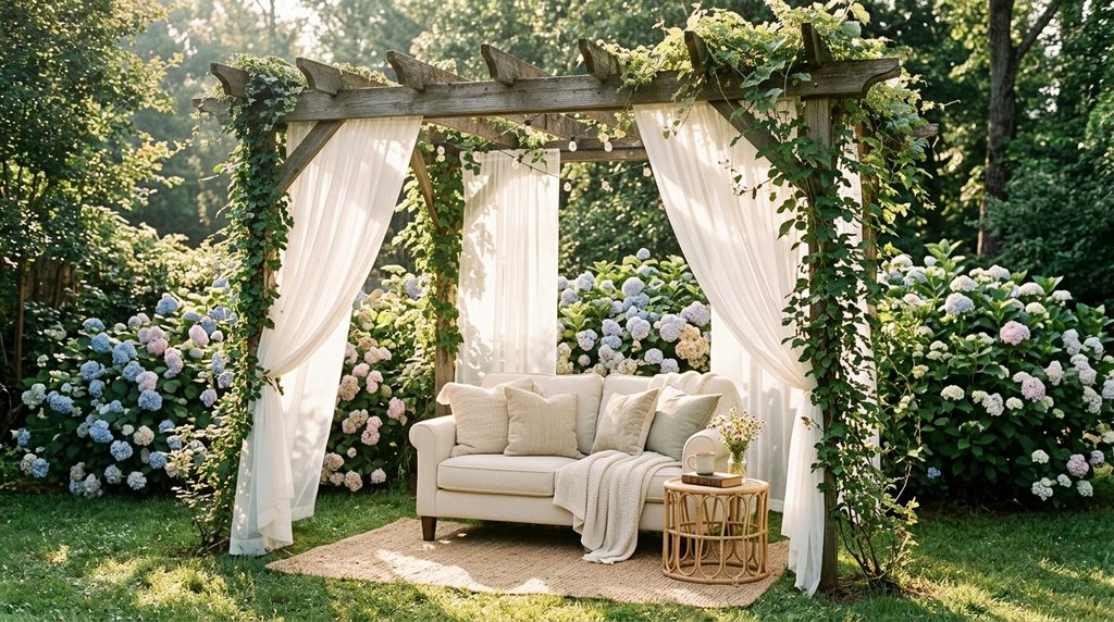12 Stylish Canopy Ideas for Small Backyards 1 sheer white canopy